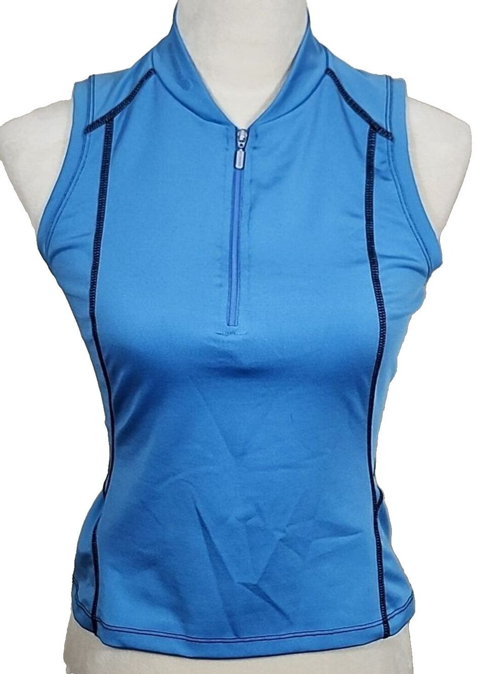 Sugoi Women's Blue Running/Biking Vest/Tank, Sleeveless, Pocket in Back, Size M